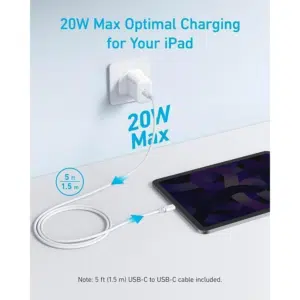 شارژر 20 وات انکر مدل B2347K21 ANKER PowerPort – 20W USB-C + USB-C cable